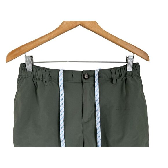 Chubbies Mens Elastic Waist Drawstring Khaki Green Shorts With Pockets Size L - Picture 2 of 7